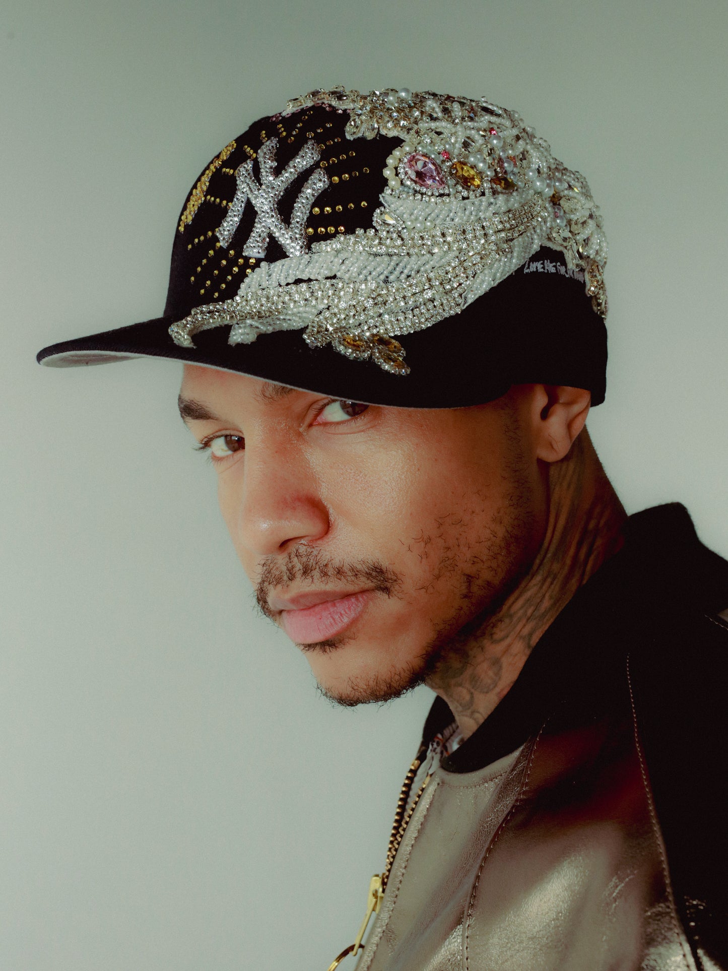 Swarovski Embellished New York Yankee Thinking Cap